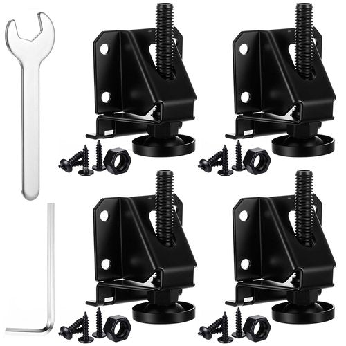 4 Pack Heavy Duty Leveling Feet – Adjustable Furniture Levelers for Workbenches, Tables, Cabinets – 550 lbs Capacity Each (2200 lbs Total), Non-Slip, Anti-Vibration, 1.3" Base