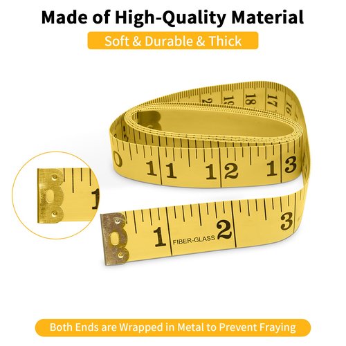 6 Packs Body Tape Measure Body Measuring Tape Weight Loss, Wider Accurate 60 Inch Measuring Tape for Body Measurements Sewing Fabric Cloth Waist Tailor Craft, Multicolor