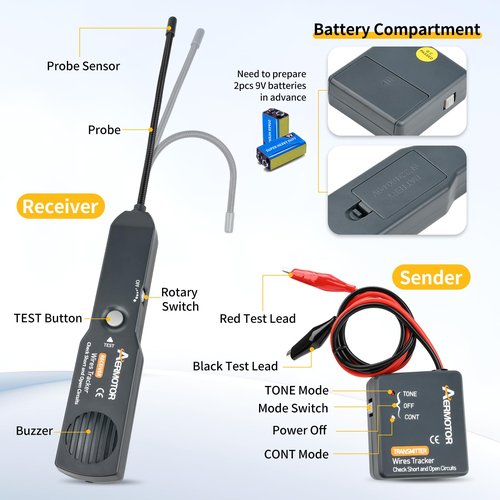 FORIOT Circuit Tracer, Automotive Circuit Tester DC 6-42V, Automotive Short Circuit Finder Wire Scanner,EM415PRO Short and Open Circuit Finder for Cars, Trucks, Tractors, Boats, RVs Circuit Repair