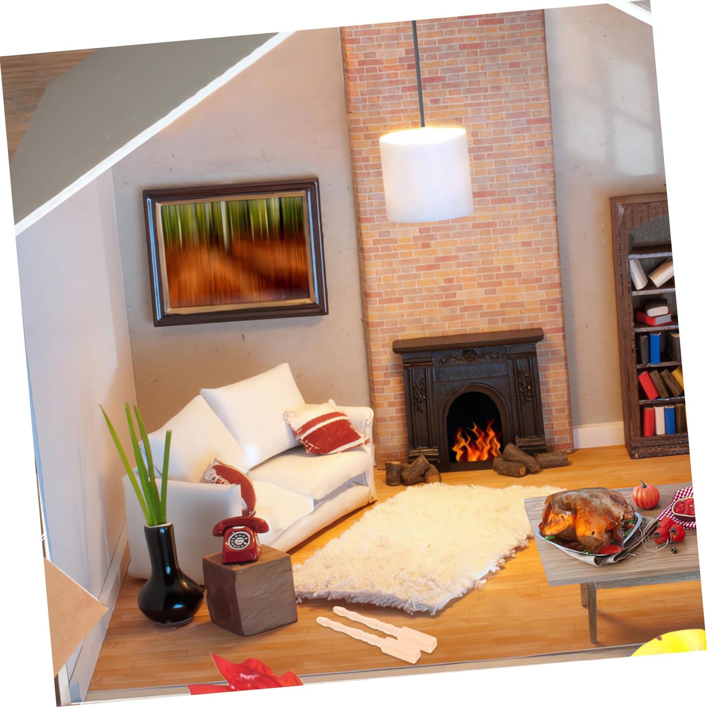 KONTONTY 4Pcs Scale Wooden Table Feet for Dollhouse Accessories Durable and Easy to Install Mini Furniture Replacement Legs for Various Styles