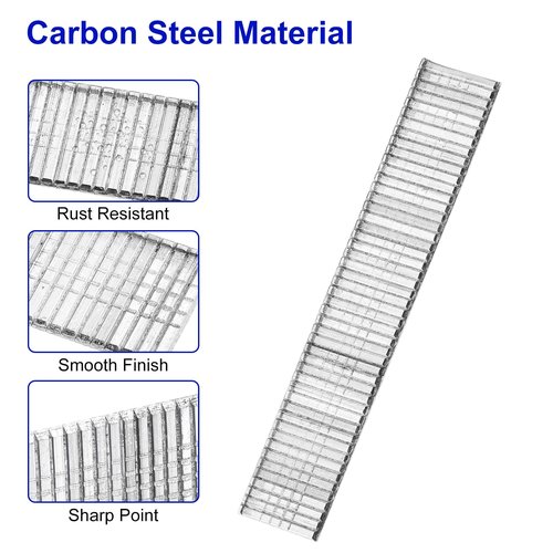 uxcell 2000Pcs 18 Gauge Brad Nails, 1/2" Length Straight Finishing Nails, Galvanized Carbon Steel Nails for Woodworking Construction Silver