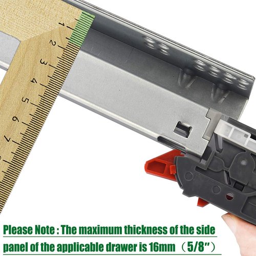 OCG Undermount Drawer Slides 21 inch (1 Pair), Full Extension Soft Close Concealed Drawer Runners, Come W/ Mounting Screws and Brackets, 1 Pair