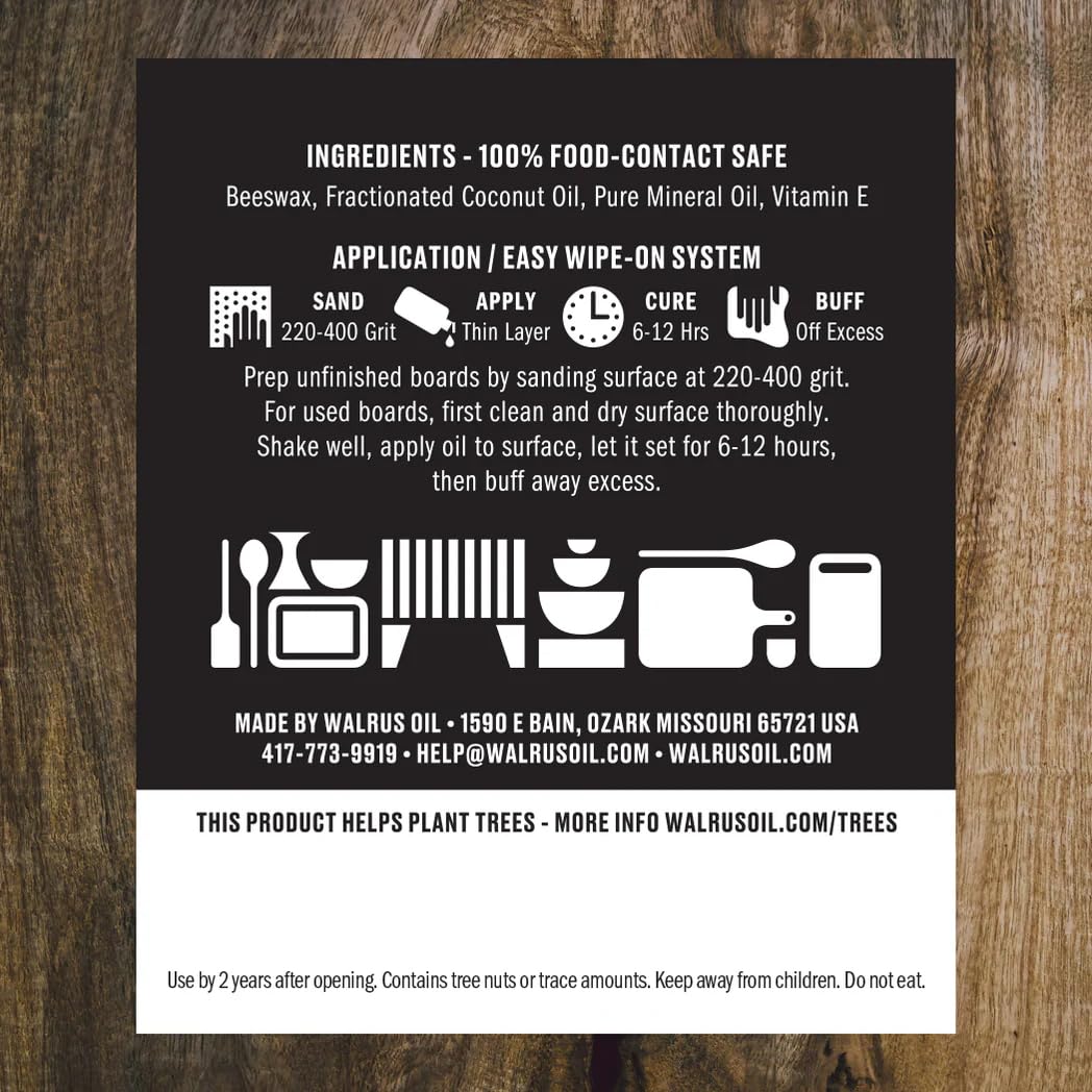 WALRUS OIL - Cutting Board Oil and Wood Butcher Block Oil, 128 oz / 1 gallon Jug