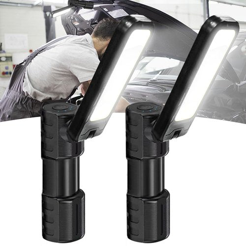 2 Pcs Rechargeable LED Work Light BBQ Grilling Accessories with Magnetic Base, 180° Rotate Mechanic Grill Light for Car Repair, Emergency, Camping, Outdoor & Mechanics Tools