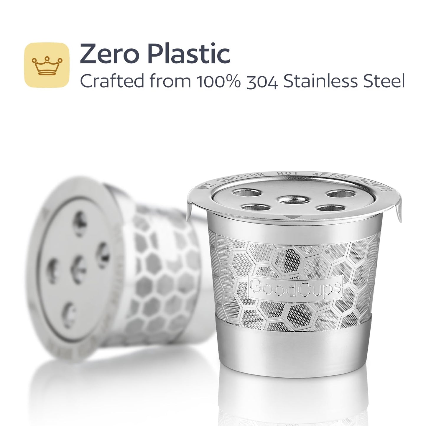 2 Stainless Steel Reusable K Cups for Keurig K Supreme, K Supreme Plus, K Slim, K-Brew Chill, K-Duo Hot & Iced with MultiStream Technology - 2 Refillable Kcups Coffee Filters for Keurig Coffee Makers