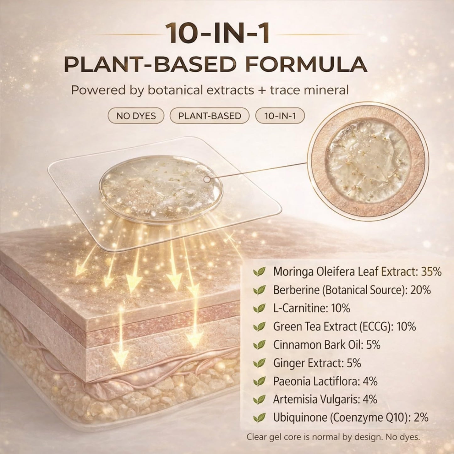 Qleovo Moringa Berberine Patch – 10-in-1 Nano Microdart Technology, Advanced Herbal Skin Patch for Women & Men, Gentle Non-Irritating Design (1 box)