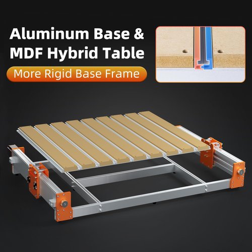 FoxAlien XE-PRO 8040 X-axis Extension Kit with Upgraded Hybrid Spoilboard Worktable, Compatible with XE-PRO CNC Router Machine