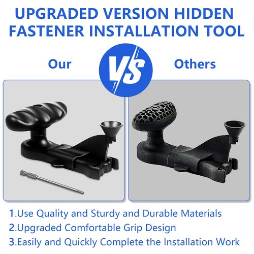 Hideaway Hidden Fastener Installation Tool, Compatible with Trex Hidden Fasteners, Installing Decking Boards Hidden Fastener in One Step, Included Star Drive Bit. Fast&efficient Installation Decking.