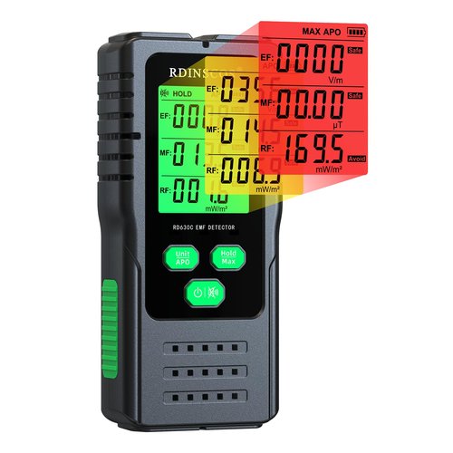 EMF Detector, Detect All 3 Types of Electromagnetic Radiation Field in 1 EMF Meter for Cell Towers, and Smart Meters, EMF Reader for Home, Office (RD630)