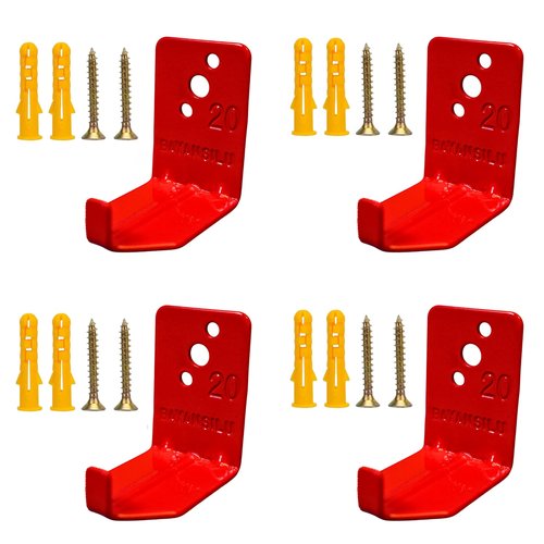 Universal Fire Extinguisher Bracket, Fire Extinguisher Mounts & Brackets up to 40 lbs, Suitable for Big and Small Fire Extinguisher Cabinet, Holder for Dry Chemical and Water Extinguishers (Pack 4).