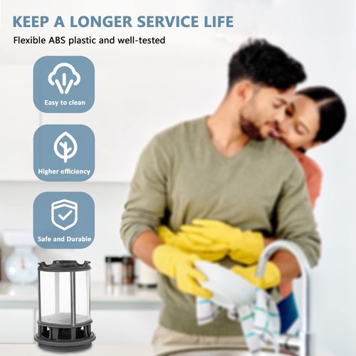 PETOX W10872845 Dishwasher Pump Filter Cup Replacement for Whirlpool Kenmore Amana Kitcheniad Dishwasher - Replace Part 8579307 W10142911 W10056425 W10056426 (Update Version)