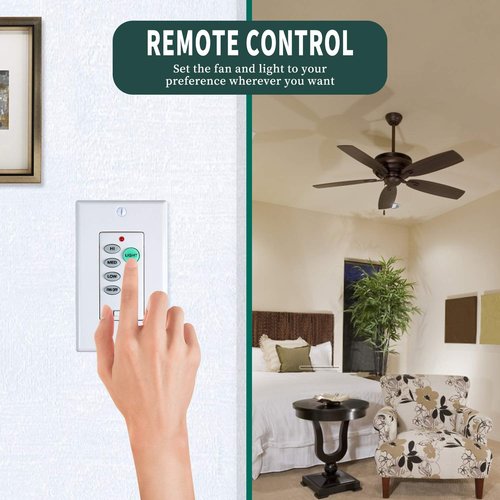 Eogifee Universal Ceiling Fan Wall Control 3 Speed Wall Mounted Fan Control Full Range Dimmer UC-9050T CHQ9051T…
