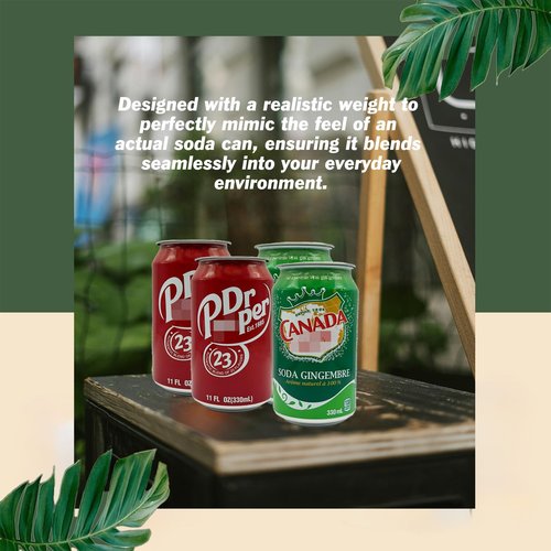 Soda Pop Can Diversion Safe, Hidden Safe Stash with Realistic Design for Secure Storage, Secret Hidden Storage for Cash, Jewelry, Keys & Small Valuables – Perfect for Home, Office, and Car - Pepper