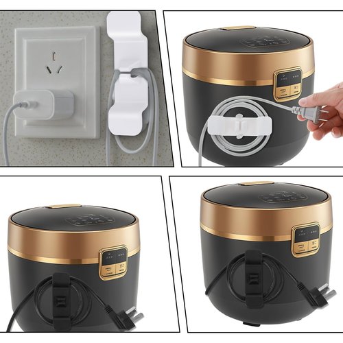 Cord Organizer for Appliances 6 Pcs Appliance Cord Wrap Cords Holder Stick on Keeper Wire Wrapper Power Line for Kitchen, Air Fryer, Coffee Maker, Blender, Pressure Cooker, Toaster