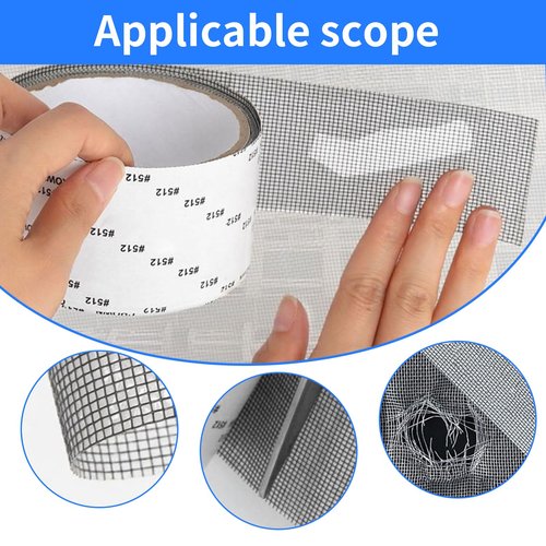 Strong Adhesive Screen Repair Tape, 2025 Upgrade Screen Repair Kit Window Screen Repair Tape, Household Self-Adhesive Screen Tape Mesh Window Repair Patch for Doors, Windows (Gray)