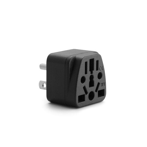 Unidapt US Travel Plug Adapter, EU,AU,UK,NZ,CN to USA (Type B), Grounded 3 Prong USA Wall Plug, EU to US Travel Adaptor Pin Converter, Power Outlet Charger (1-Pack)