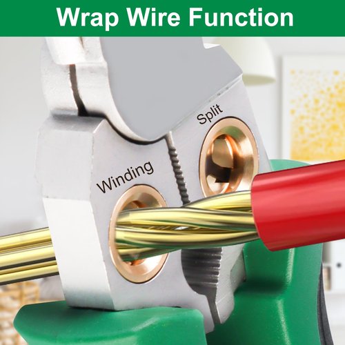 8 in 1 Wire Stripper with Voltage Tester, Wire Stripping Pliers for Cutting and Pulling, Electrician Pliers, Wire Crimper, Cable Stripper, Wiring Tools and Multi-function Hand Tool 1PC