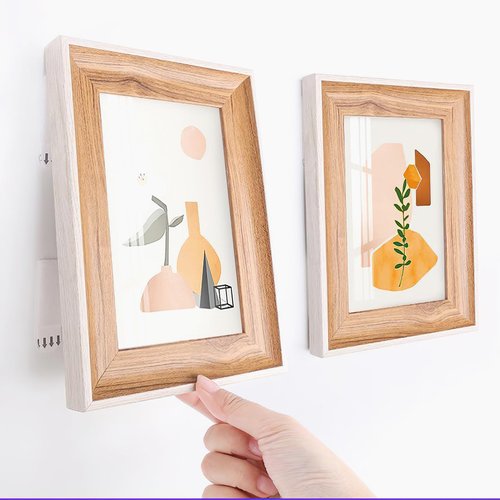 Cielasis Large Picture Hanging Strips Heavy Duty,Command Strips,24Pairs(48Strips) Sticky Picture Hangers for Walls,Hanging Pictures Without Nail,Damage Free No Nails Refill Adhesive Poster Strips