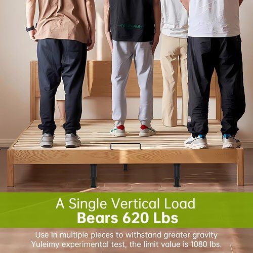 6 PCS Adjustable Height Bed Support Legs (5.1"-8.3") Bed Frame Legs for King Queen Bed Slats Bed Slat Support Bed Frame Center Support Furniture Leg Replacement Kit Bed Frame Support Legs with Screws