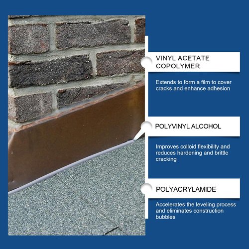 Concrete Caulking Adhesive,Self Leveling Concrete Crack Filler,Self Leveling Sealant,Heavy Duty Crack Filler for Driveway,Quick Drying Sealant for Professionals(Grey/100g)
