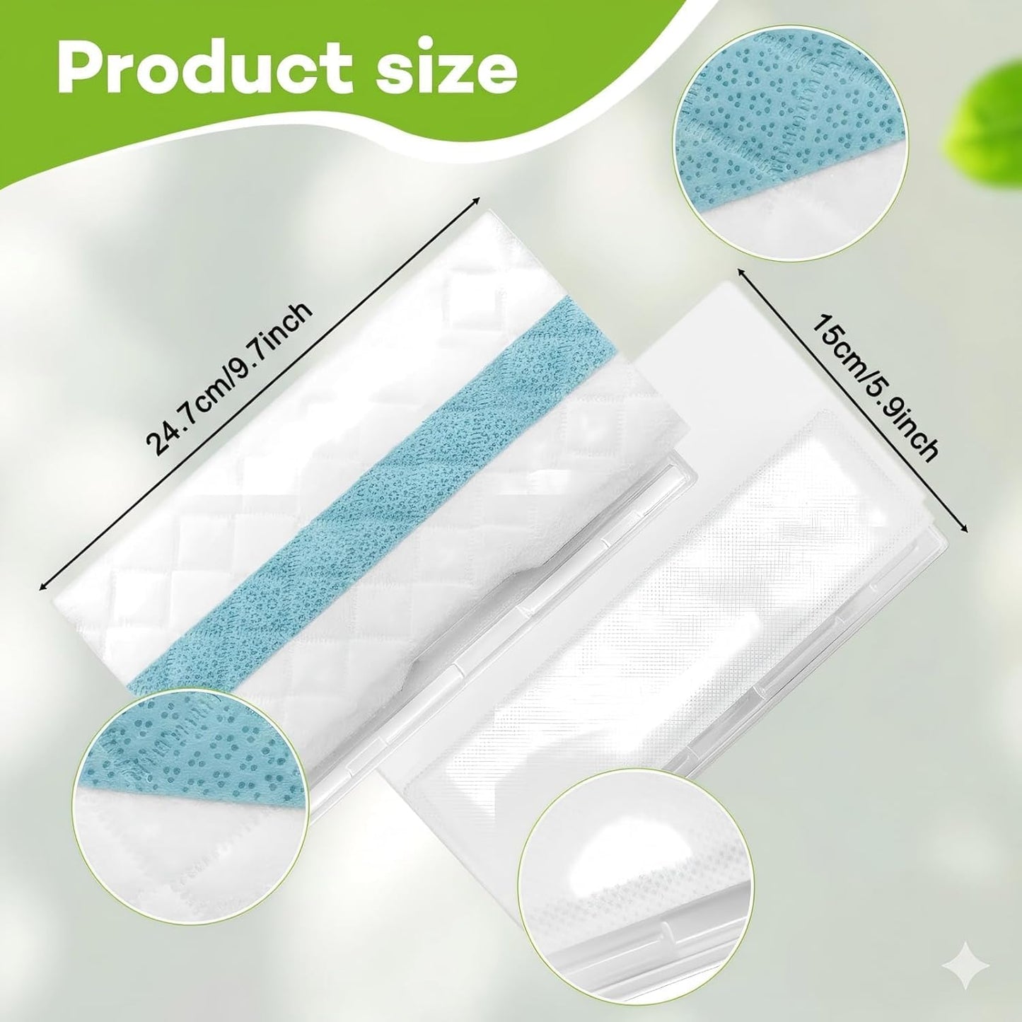 20 packs Disposable Hard Floor Mop Pad Refill for VACMOP Pro VM252 VM200 VM190 VM250 VM251 VM200C VM252C QM250 VC205 Vacuum Cleaner Replacement Pads for use on All Sealed Floors
