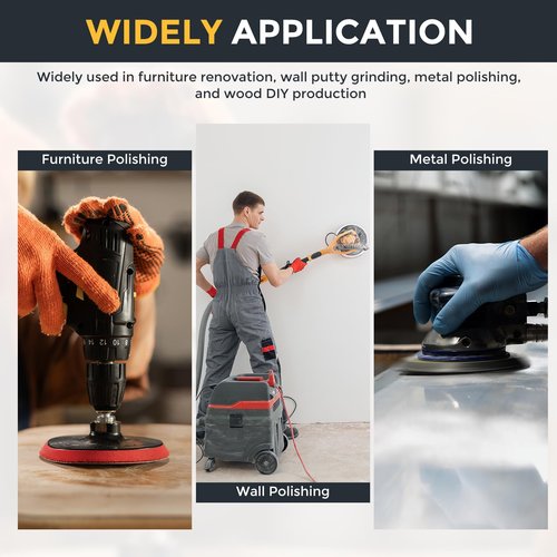 HARFINGTON 12 Pcs 9 Inch Sanding Disc 6 Hole 40 Grit Hook and Loop Sandpaper Random Orbital Sander Pads for Woodworking Automotive Metal Polishing