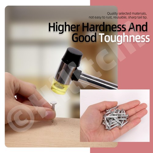 Hilitchi 300Pcs 30mm Galvanized Roofing Felt Nails Roofing Felt Pins Roofing Felt Lacquered Nails Asphalt Nails Used to Fasten Roofing Felt Asphalt Singles Slate Boards ﻿