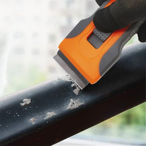 Razor Blade Scraper Tool with 5pcs Extra Blades, Cleaning Razor Scraper, Glass Top Stove Scraper for Oven Door, Cooktop Scraper, Glass Scraper Cleaning Paint