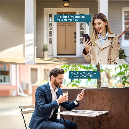 Smart Locks for Front Door, SMONET Front Door Lock Set Keyless Entry, Keyless Entry Keypad Deadbolt with Handle, Smart Deadbolt Fingerprint Bluetooth Digital Keypad