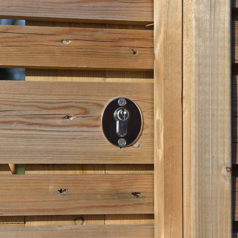 GateMate Long Throw Gate Lock 1490136, Euro Profile Keyed Alike Gate Lock for Sheds, Gates & Garage Doors, Keyed Both Sides, 316 Stainless Steel, for Wooden Gates & Doors Up to 2 ¾” (70mm), 5 Keys