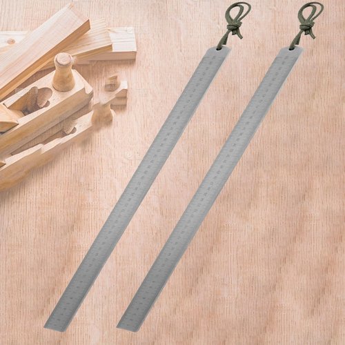 Heavy Duty Ruler Self Defense, Stainless Steel 20 Inch Metal Rulers, Self Defense Ruler Hand Centimeter Inch Dual Scale Measuring Tool with Holster for Easy Measurements (2PCS)
