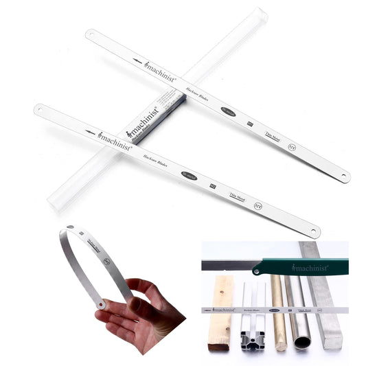 Imachinist S121232x2 M2 Bi-Metal, 12" Inch Long, 1/2" Wide, 32 TPI, Invariable Teeth, Hacksaw Blades for Metal Cutting Hack Saw Replacement Handsaw Set, 2 Pack