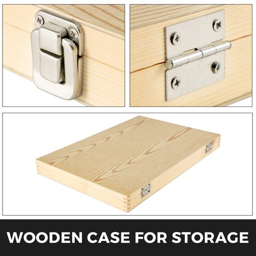 Mophorn Woodworking Lathe Chisel Set 8 Piece Set Lathe Chisel HSS Steel Blades Wood Turning Tools Wooden Case for Storage for Wood Carving Root Carving Furniture Carving Lathes Red