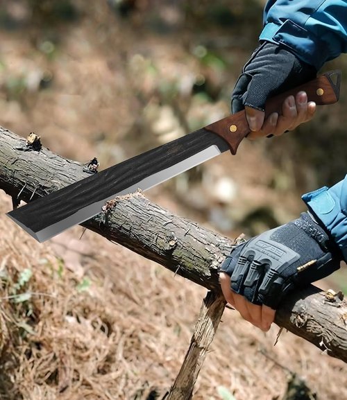 WICING Machete, 16.7" Machete for Cutting Trees Heavy Duty, 3Cr13 Stainless Steel Full Tang with Nylon Sheath, Great for Clearing Brush, Survival, Camping and Outdoor