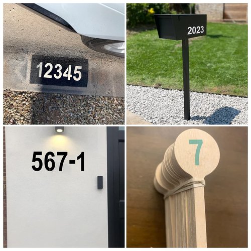 3 Inch Large Number Stencils for Painting - 11 Pack Number Stencil Templates for Curb Address, Cakes, Cookies, Mailboxes and Crafts, Reusable House Numbers Stencils for Wood Signs & Cement Wall Art