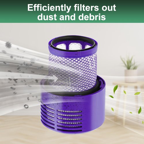 2 Pack V10 Filters Replacement for Dyson Cyclone Series, Cyclone V10 Absolute, Cyclone V10 Animal, Cyclone V10 Motorhead, Cyclone V10 Total Clean, SV12, Replaces Part # 969082-01
