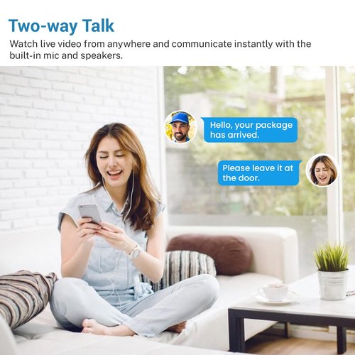 MeshSear Wireless Video Doorbell with Indoor Receiver, Enhanced Security with AI Human Detection, 2-Way Audio, Night Vision,Real-Time Alerts, Cloud Storage, Smart Home Protection