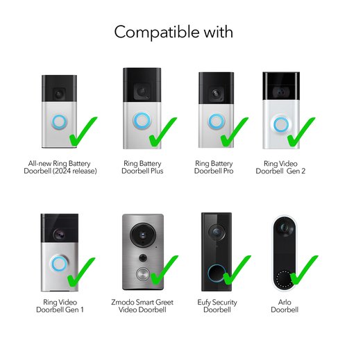 Power Supply Adapter for The All-New Ring Battery Doorbell 2024, Ring Battery Doorbell Plus/Pro, Ring Video Doorbell 2/1/Pro, Zmodo Smart Greet Video Doorbell, eufy Security/Arlo Doorbell