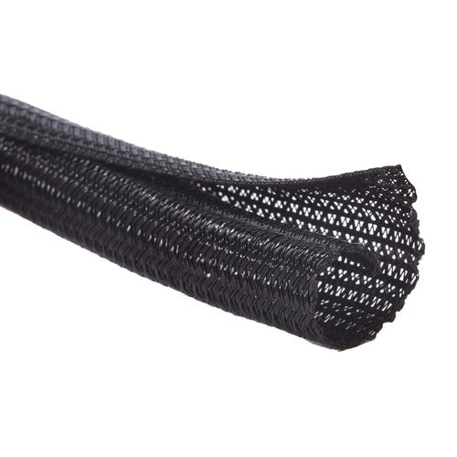 Alex Tech 25ft - 1/4 inch Cord Protector Wire Loom Tubing Cable Sleeve Split Sleeving For USB Cable Power Cord Audio Video Cable – Protect Cat From Chewing Cords - Black