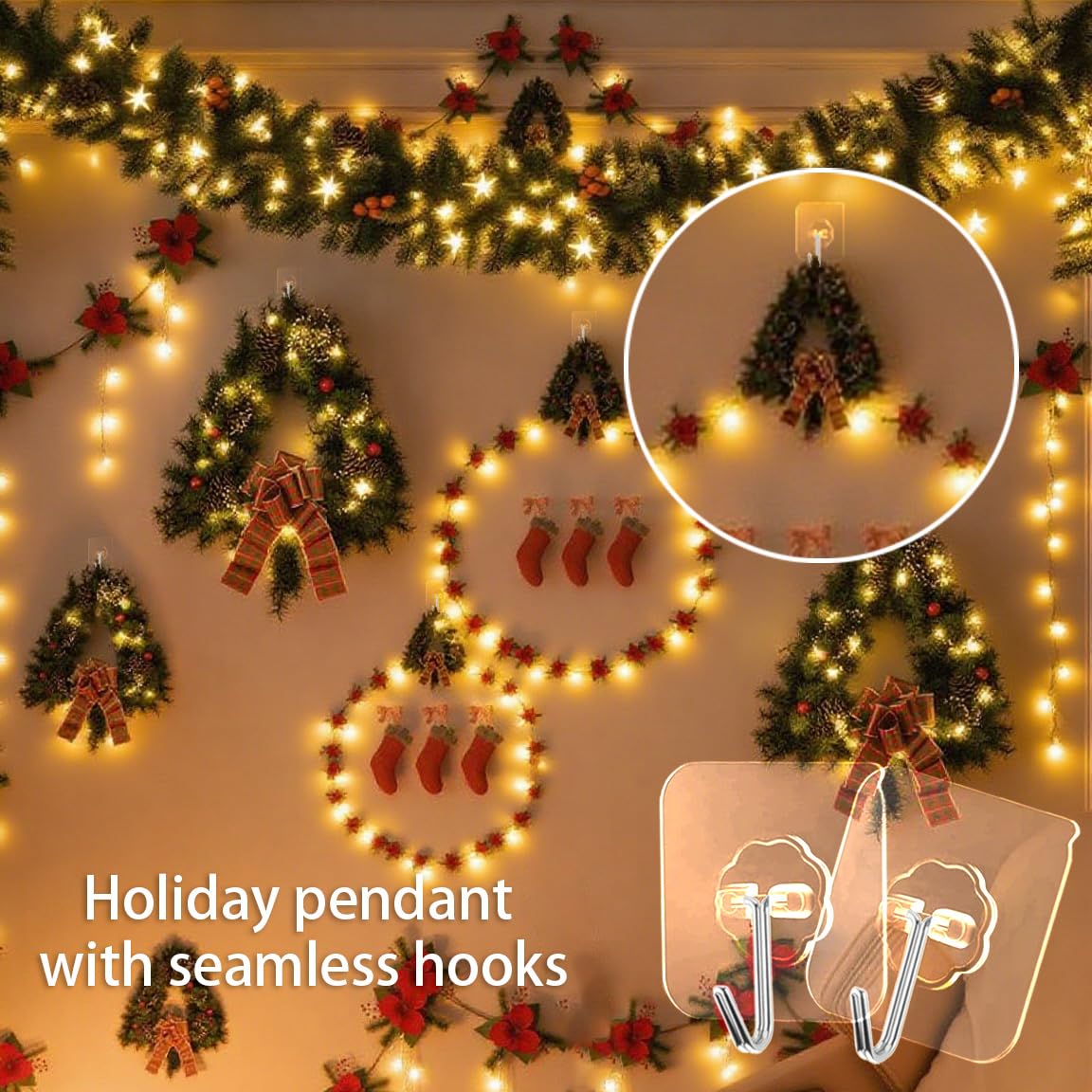 PapaPick Adhesive Wall Hook, Set Heavy-Duty Thickened self-Adhesive Hook，16Pcs，33lb max Loading，Transparent, Waterproof, Bathroom, Outdoor, Kitchen, Doors, Practical Tools.