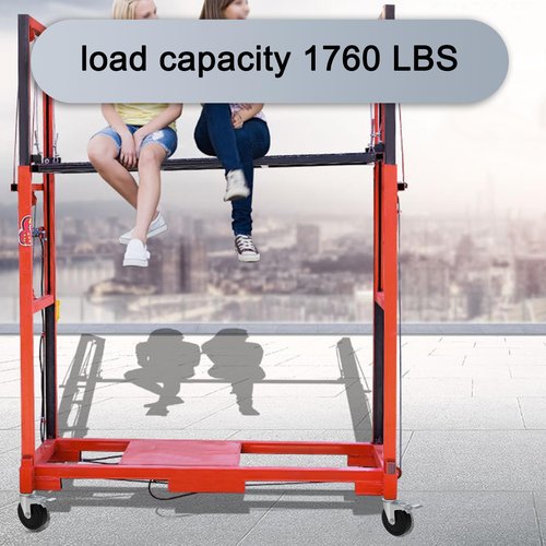 5 Inch Scaffolding Wheels Set of 2, Heavy Duty Baker Scaffold Wheels with Dual Locking Brakes, 1-1/4" Square Stem Rolling Scaffolding Caster, 440LBS Capacity Per Wheel for Scaffold Workbench Shelves
