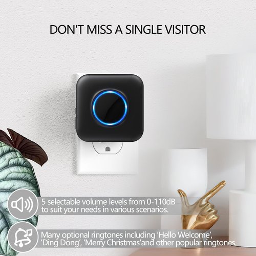 BITIWEND Wireless Doorbell Chime for Blink - Compatible with Blink Video Doorbell and Blink Video Doorbell (2nd Gen) (1 Video Doorbell Extender 2 Receiver）