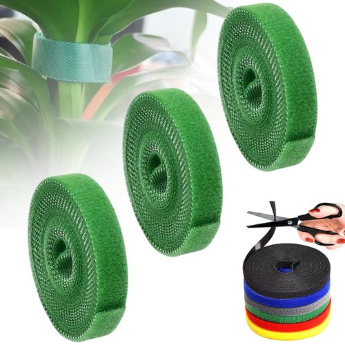 Reusable Plant Ties Tape for Climbing Plants,Tape Strap for Climbing Plants to Support Plants, Vines, Tomatoes Reusable Gardening (Green 1pc)