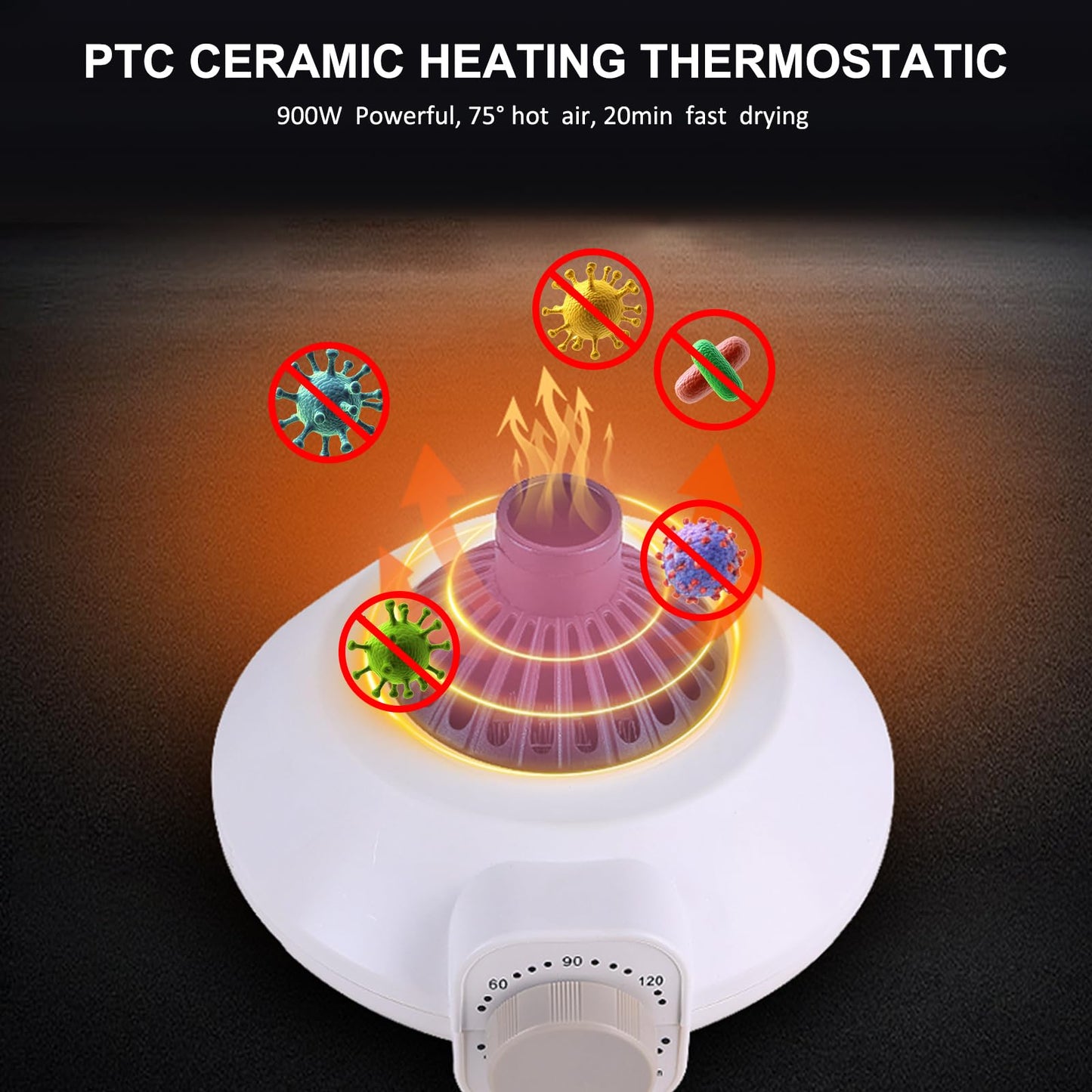 Portable Clothes Dryer Upgraded Large Capacity for Families,travel and apartments,Mini 900W Fast-Drying Machine for Skirts, Clothing and Shoes Quick & Easy-to-Use Foldable Compact Dryer(Beige)