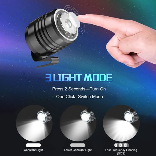 AUKSKY 2 Rechargeable Headlights Compatible with Clog, Adjustable Light for Shoes, Flashlights Accesories for Kids Adults Sandals, Clip on Clog, Headlamps Shoes Decorations