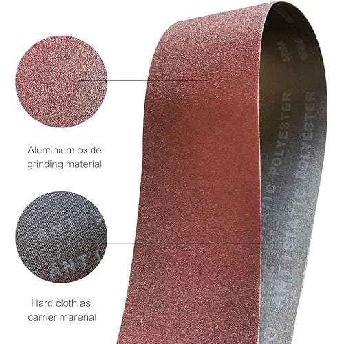 1/2 x 18 Inch 80 Grit Sanding Belt | Premium Aluminum Oxide Sanding Belt | Premium Sander Sandpaper ? 24 Pack