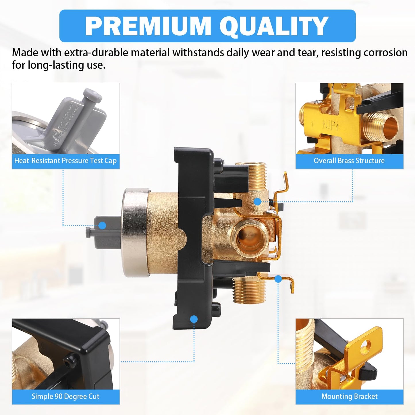 R10000-UNBX MultiChoice Universal Shower Valve Body, Rough-in Tub and Shower Valve Compatible with Delta 13/14, 17, 17T Series Trim Kits, 1/2-Inch Universal Inlets for PEX, Copper, CPVC