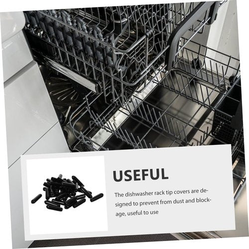 OSALADI 200pcs Dishwasher Rack End Caps Durable Dishwasher Prong Tip Covers for Protection and Repair Easy to Install