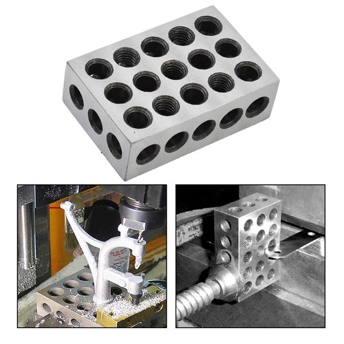 1 Matched Pair 1-2-3 Inch Ultra Precision Steel Parallel Blocks with 23 Holes 0.0002 Machinist Milling