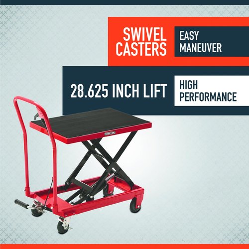 Ironton Hydraulic Table Cart - 500-Lb. Capacity, 28 5/8in. Lift